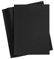 Creativ Company Gekleurd karton, a2, vel 420x594 mm, 200 gr, zwart, 100 vel/ 1 doos - thumbnail