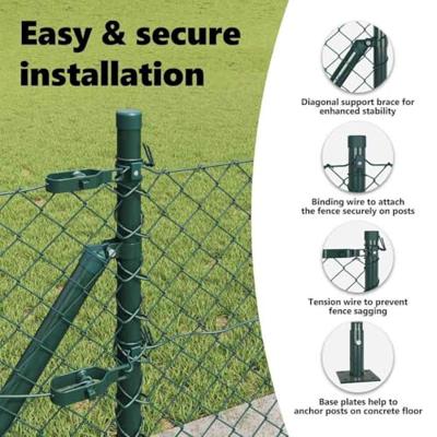 VidaXL Afrasteringspaal groen 10 x 0,6 m (40 x 40 mm gaas) VidaXL Afrasteringspaal groen 10 x 0,6 m (40 x 40 mm gaas)