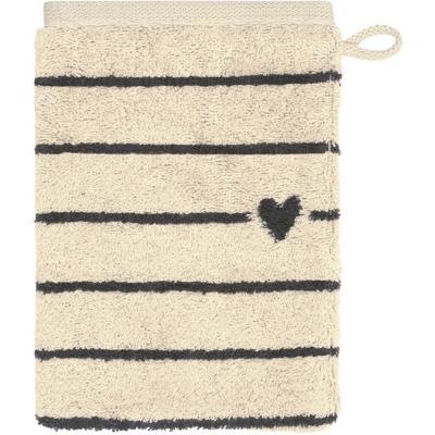 Cawö Cawö Heart Beats 6276 basalt Washandje 16x22