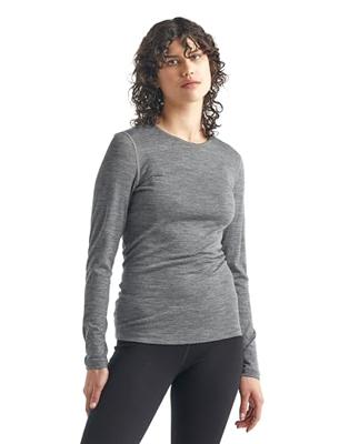 Icebreaker Merino 200 Oasis LS Crewe Thermoshirt Dames Gritstone Hthr-013 L