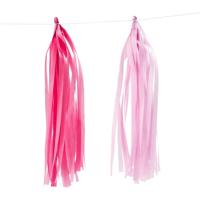 Creativ Company Tassels, afm 12x35 cm, roze, lichtrood, 12 stuk/ 1 doos - thumbnail