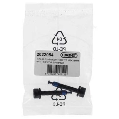 Elvedes flatmount bouten 1paar m5 × 33mm met uiteinde shimano