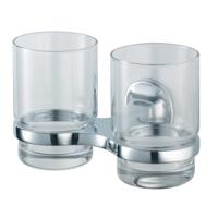 Glashouder Dubbel Haceka Aspen Chroom Haceka - thumbnail