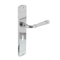 Intersteel Deurklink Helena op schild sleutelgat 56mm chroom - thumbnail