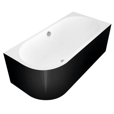 Ligbad Polysan Viva 170x75x60 cm Asymmetrisch Rechts Zwart / Wit Polysan Ligbad Polysan Viva 170x75x60 cm Asymmetrisch Rechts Zwart / Wit Polysan