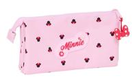 Pennenetui met 3 vakken Minnie Mouse Naive Roze 22 x 12 x 3 cm - thumbnail