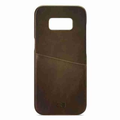 Senza Desire Leather Cover with Card Slot Samsung Galaxy S8 Burned Olive