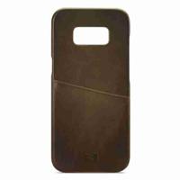 Senza Desire Leather Cover with Card Slot Samsung Galaxy S8 Burned Olive - thumbnail