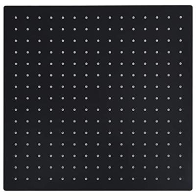 VidaXL Regendouchekop vierkant 40x40 cm roestvrij staal zwart