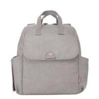 Babymel Robyn Convertible Backpack faux leather pale grey Luiertas - thumbnail