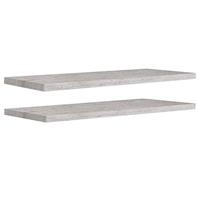 VidaXL Wandschappen zwevend 2 st 90x23,5x3,8 cm mdf betongrijs - thumbnail