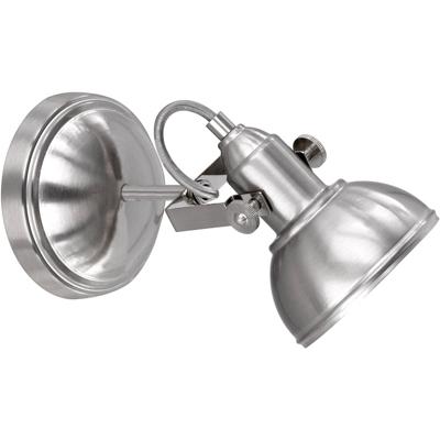 LED Wandspot - Trion Gini - E14 Fitting - 1-lichts - Rond - Mat Nikkel - Aluminium LED Wandspot - Trion Gini - E14 Fitting - 1-lichts - Rond - Mat Nikkel - Aluminium