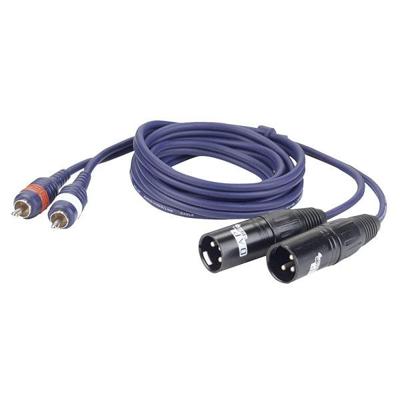 DAP FL26 verloopkabel 2x XLR male naar 2x RCA 3m DAP FL26 verloopkabel 2x XLR male naar 2x RCA 3m