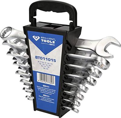 Brilliant Tools BT011015 BT011015 Ring-steeksleutelset Sleutelbreedte (metrisch) 8 - 53 mm Brilliant Tools BT011015 BT011015 Ring-steeksleutelset Sleutelbreedte (metrisch) 8 - 53 mm