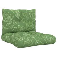 VidaXL Palletkussens 2 st bladpatroon oxford stof - thumbnail