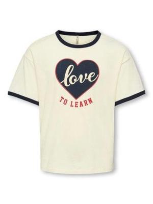 Kids ONLY winter top meisjes - wit - KogPella - loose fit, korte mouw