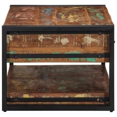 Salontafel 90x50x38 cm massief gerecycled hout meerkleurig