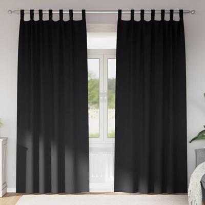 VidaXL Zwart-out gordijnen met ringen 2 pcs zwart 225 x 140 cm