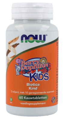 NOW BerryDophilus Kids Biotica Kauwtabletten NOW BerryDophilus Kids Biotica Kauwtabletten