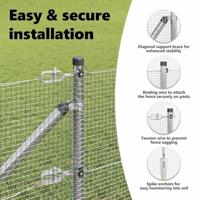 VidaXL Afrasteringspaal zilver 10 x 1 m (12 x 12 mm gaas) staal - thumbnail