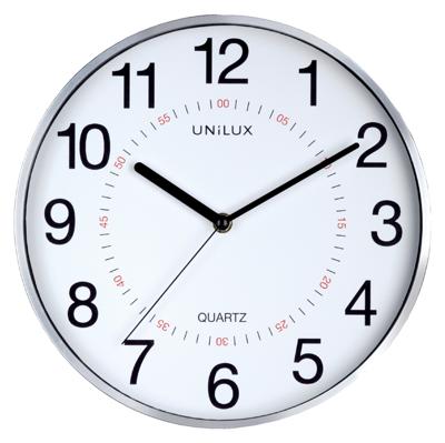 Unilux Aria wandklok, diameter 30,5 cm, grijs