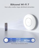 Cudy BE11000 Tri-Band Wi-Fi 7 draadloos toegangspunt, 1 x 10 GB SFP+-poort, 2.5G PoE-in, Cudy APP Control en Mesh, PoE/DC aangedreven, AP11000 - thumbnail