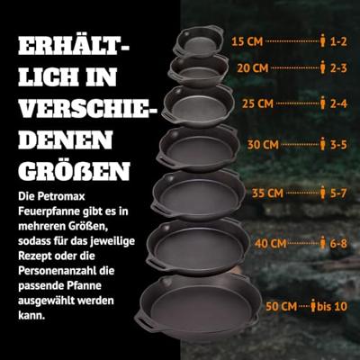 Petromax gietijzeren skillet 2 handvatten 30cm