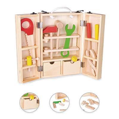 Classic World houten gereedschapskoffer, 35dlg. Classic World houten gereedschapskoffer, 35dlg.