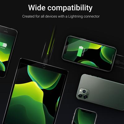 Green Cell KABGC12 Lightning-kabel 2 m Zwart - thumbnail