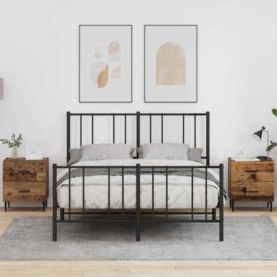 Nachtkastje 2 pcs Oud hout 40 x 35 x 47,5 cm Bewerkt hout