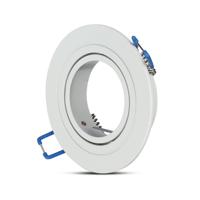 Pittsburg LED Inbouwspot - Kantelbaar armatuur - Diameter 90mm - GU10 Fitting incl. lamphouder - Rond - IP20 voor binnen - Wit - thumbnail