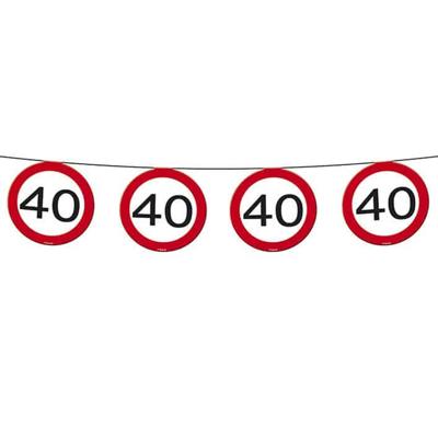 Vlaggenlijn verkeersbord &apos;40&apos;