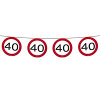 Vlaggenlijn verkeersbord &apos;40&apos; - thumbnail