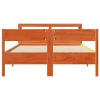 Bedframe zonder matras massief grenenhout wasbruin 150x200 cm - thumbnail