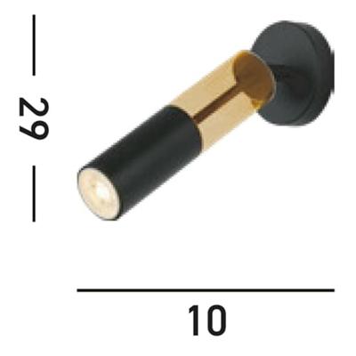 Searchlight Strakke wandlampMerrygold - 82122-1BK