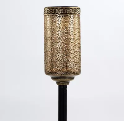 Anna's Collection Solar fakkel metaal 9 x 9 x 60 cm antiek goud