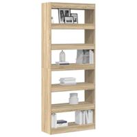 Boekenkast met plank Sonoma eiken 80 x 30 x 198 cm Bewerkt hout - thumbnail