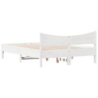Bedframe massief grenenhout wit 135x190 cm - thumbnail