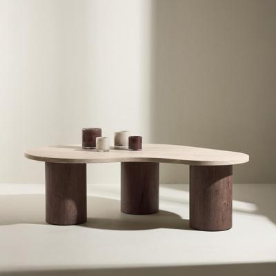 Nohr Organische Salontafel 'Lawanda' Travertinlook, 130 x 78cm