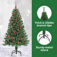 VidaXL Kunstkerstboom groen 150 cm pvc en staal en kunststof - thumbnail