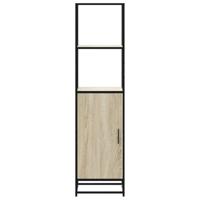 Hoge kast 35,5x35x139 cm bewerkt hout en metaal sonoma eiken - thumbnail