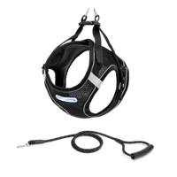 Nobleza Hondenharnas met riem - Zwart - Maat S - thumbnail