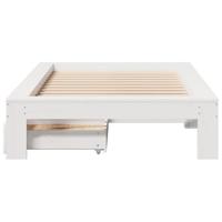 Bedframe zonder matras massief grenenhout wit 90x200 cm - thumbnail