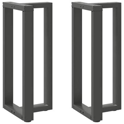 Bartafelpoten 2 st T-vormig 40x35x(90-91) cm staal antraciet