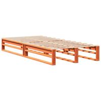 Bedframe zonder matras massief grenenhout wasbruin 75x190 cm - thumbnail