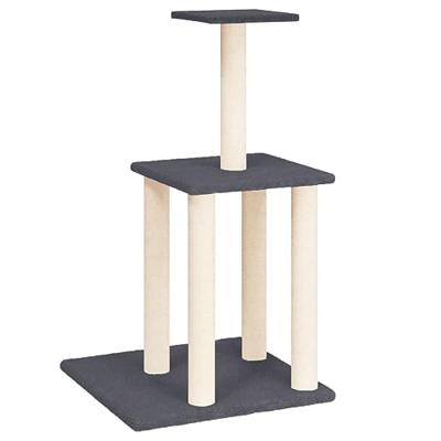 VidaXL Kattenmeubel met sisal krabpalen 85,5 cm donkergrijs VidaXL Kattenmeubel met sisal krabpalen 85,5 cm donkergrijs
