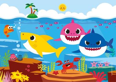 Nickelodeon legpuzzel Baby Shark 2 in 1 karton 40 stukjes