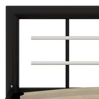 Bedframe metaal zwart en wit 100x200 cm - thumbnail