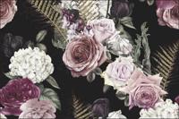Fotobehang - Roze rozen in Vintage Stijl, in 11 maten te koop, incl behanglijm - thumbnail