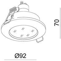 Deko Light 110102 Rund, 1x max. 50 W GU10, Silber Inbouwlamp GU10 Zilver - thumbnail